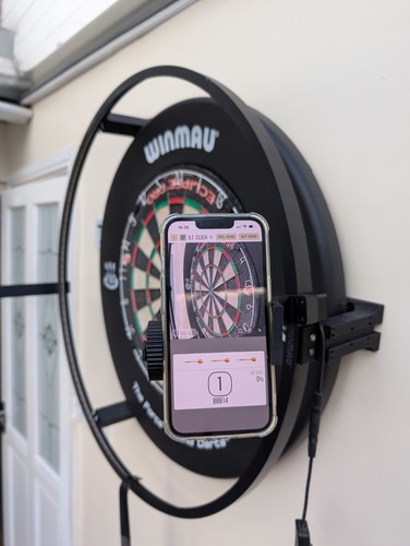 Dartboard phone mount - mount, for